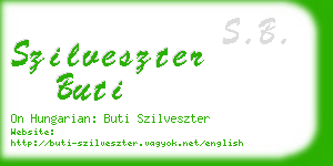 szilveszter buti business card